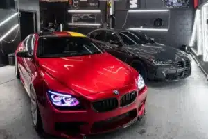 BMW vehicles with glossy ceramic coating finish.